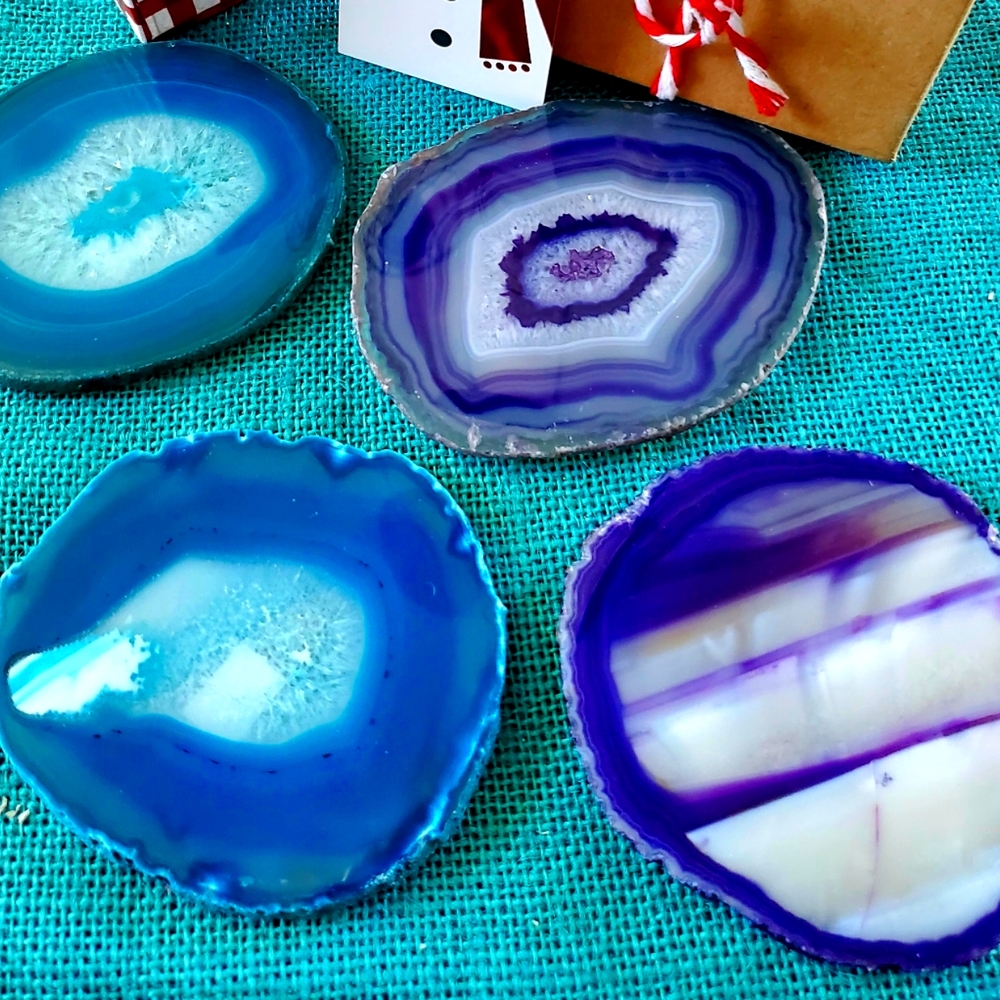 Agate Geode Coasters (4)